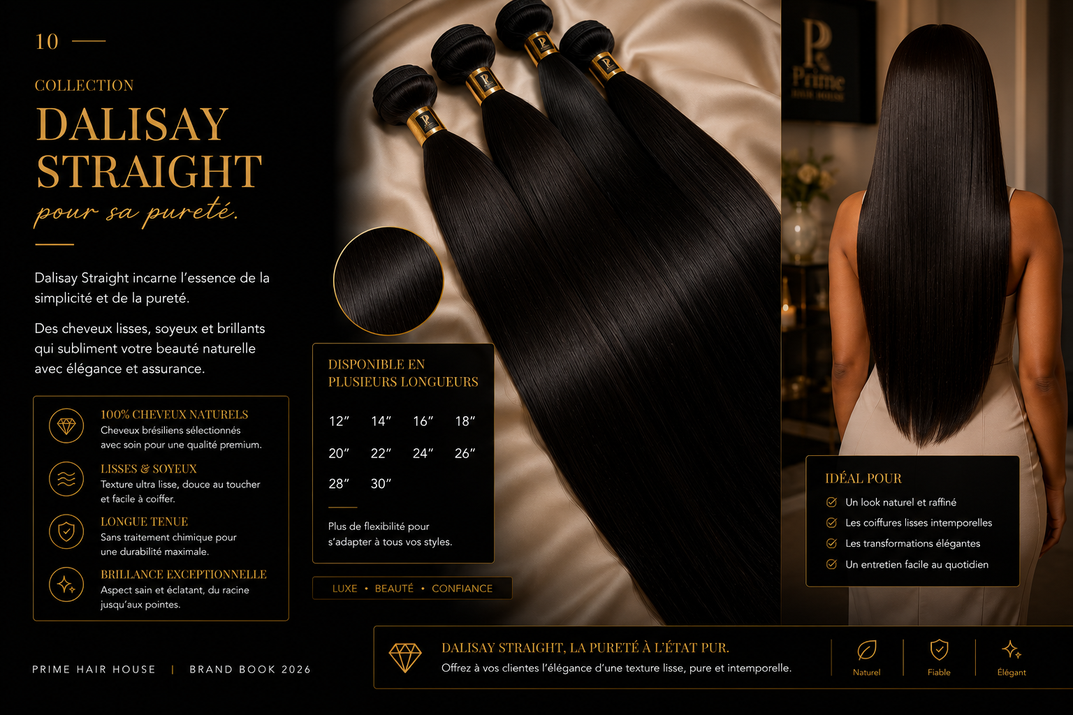 Dalisay — Mèche de cheveux naturels philippines lisses